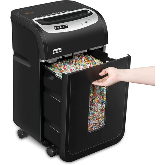 Heavy Duty Micro Cut Paper Shredder with Jam Proof