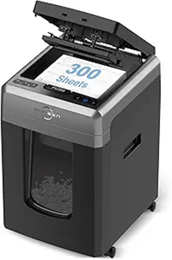 BONSEN 300-Sheet Heavy Duty Micro Cut Paper Shredder