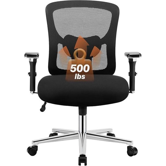 Sweetcrispy Heavy Duty Office Desk Chair with Lumbar