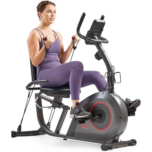 Sunny Health & Fitness Heavy-Duty Recumbent Exercise Bike