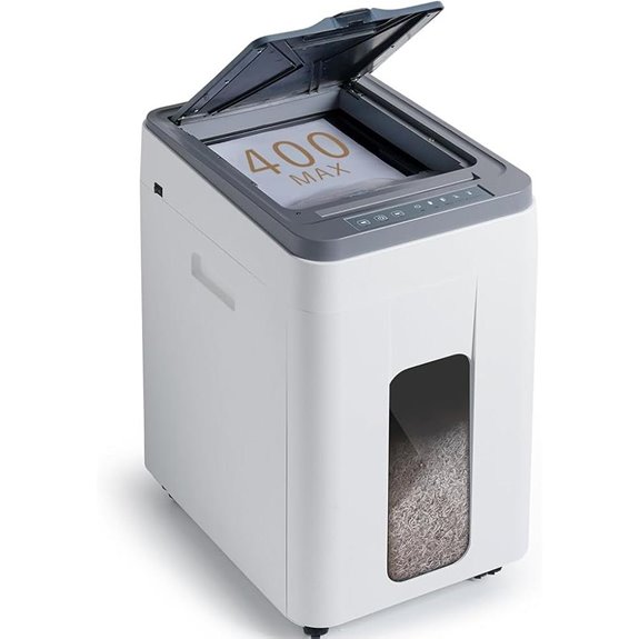 Heavy Duty Paper Shredder 400 Sheets Micro Cut