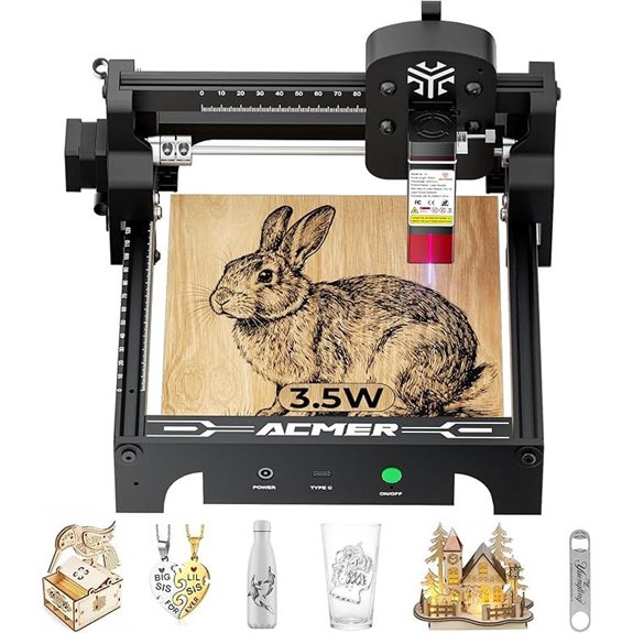 ACMER S1 Laser Engraver 3500mW for Crafts and Small Business