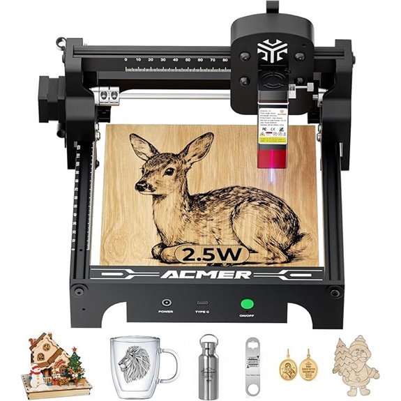 ACMER S1 Laser Engraver 2500mW for Crafts and DIY