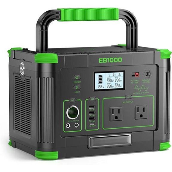 Portable 1000W Solar Power Station with USB-C