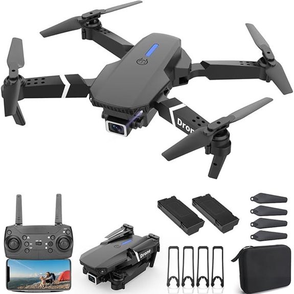 Foldable 1080P Camera Drone with 2 Batteries