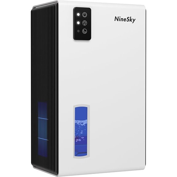 NineSky Dehumidifier for Home with LED Light