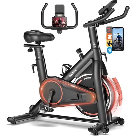 Exercise Bike with Resistance & App for Home Use