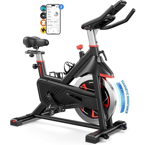 Merach Incline Exercise Bike with Resistance & App