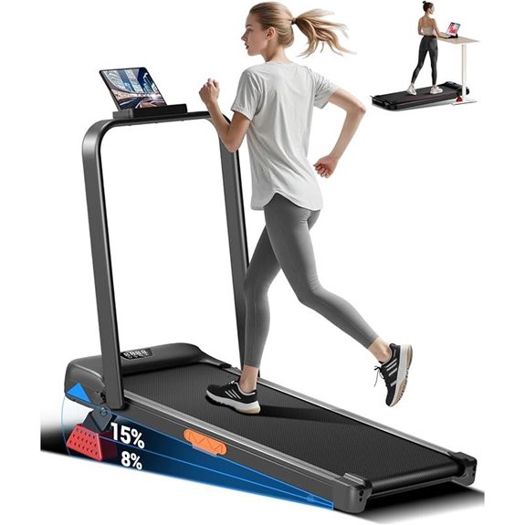 Cursor Fitness 15% Incline Folding Walking Treadmill