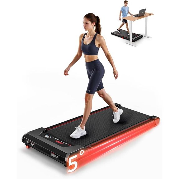 Walking Pad Incline Treadmill with Remote and LED Display