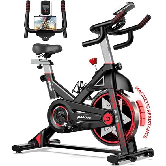 POOBOO Indoor Exercise Bike with Tablet Mount