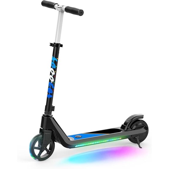 Kids Electric Scooter with Lights and Adjustable Speed