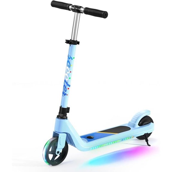 Kids Electric Scooter with Lights and Adjustable Speed