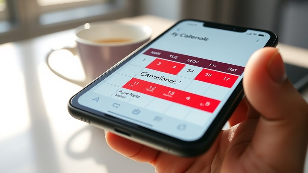 know your cancellation deadlines