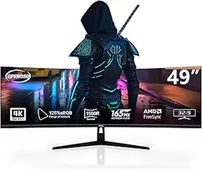 49-Inch Curved 4K Ultrawide Gaming Monitor with HDR