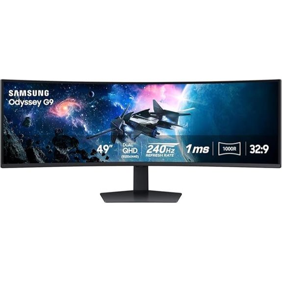 large curved gaming display