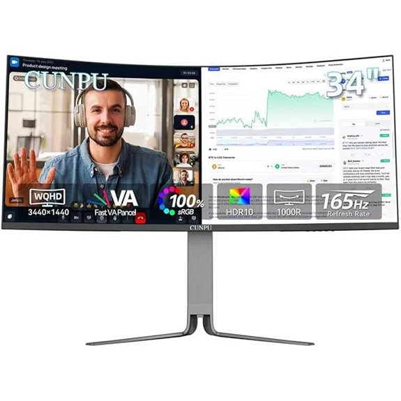 34-Inch 65W USB-C Ultrawide Curved Monitor