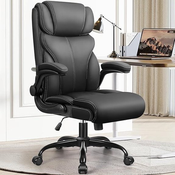 large leather office chair