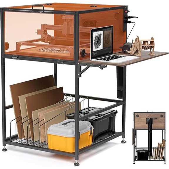 laser engraver enclosure with fan