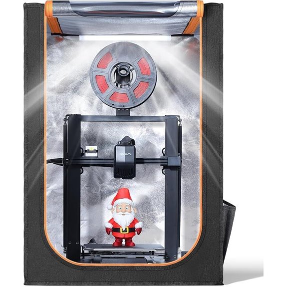 3D Printer Enclosure with LED Lighting and Fireproof Cover