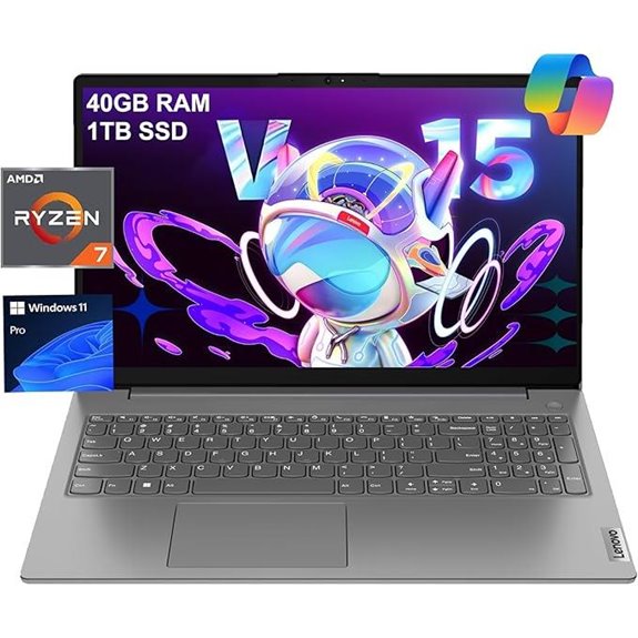 Lenovo V15 Business Laptop with AMD Ryzen 7