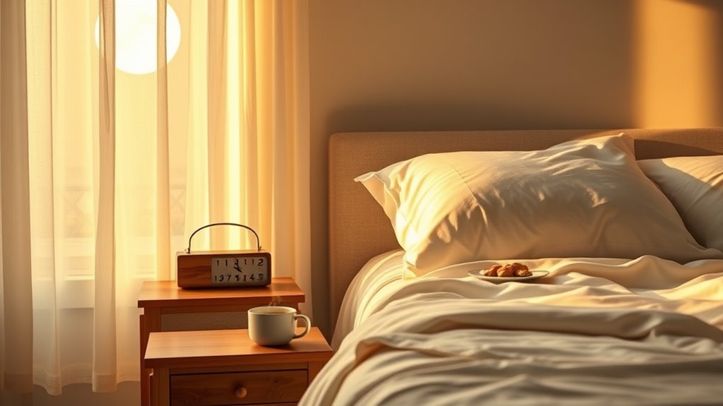 limit caffeine and heavy meals