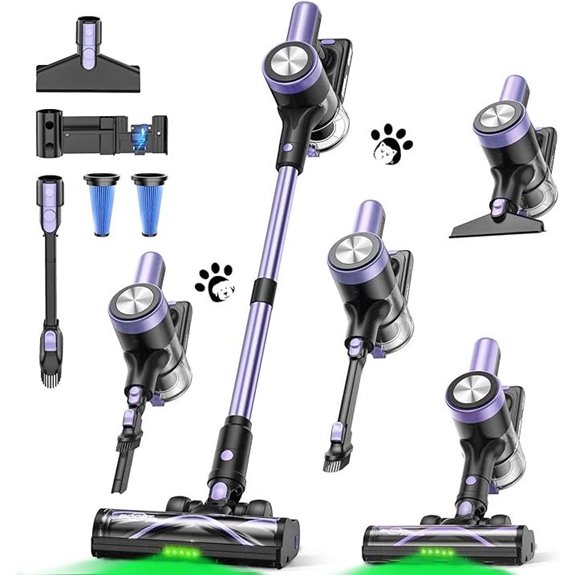 Cordless Vacuum Cleaner 55 Min Runtime Self-Standing