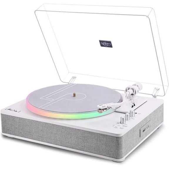 LP&No.1 Record Player with Built-in Speakers