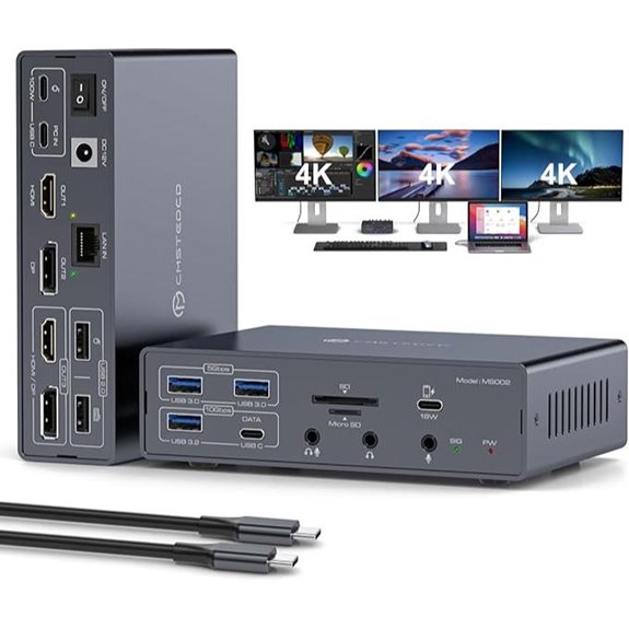 Thunderbolt Docking Station for MacBook with 3 Monitors