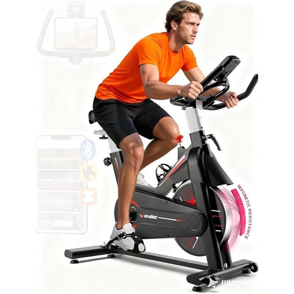 Wenoker Magnetic Exercise Bike with Tablet Holder