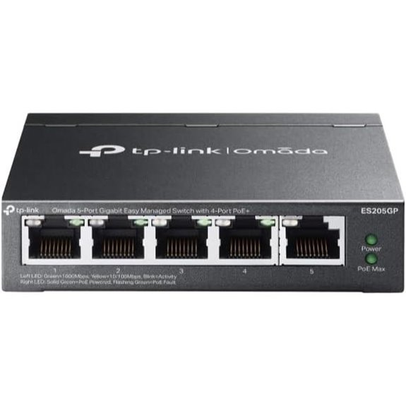 TP-Link Omada 5-Port Gigabit Easy Managed Switch with 4-Port PoE+(ES205GP)