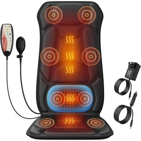 Massage Chair Pad with Lumbar Support and Heat