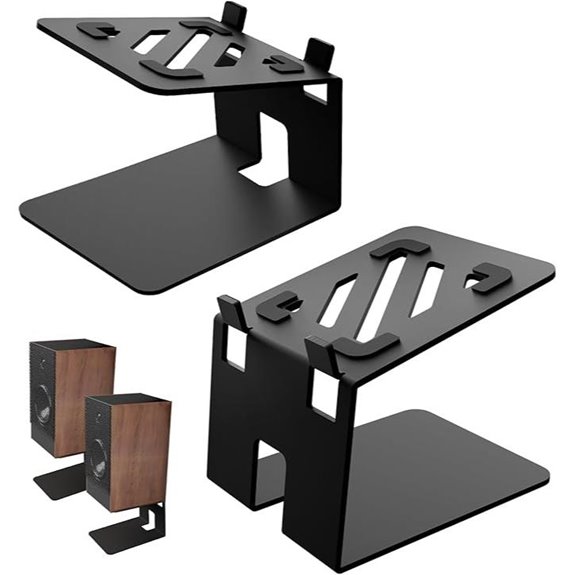Metal Desktop Speaker Stands with Vibration Pads