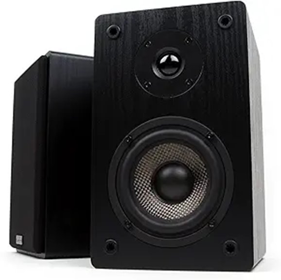 Micca MB42 Bookshelf Speakers 2-Way Stereo (Black Pair)