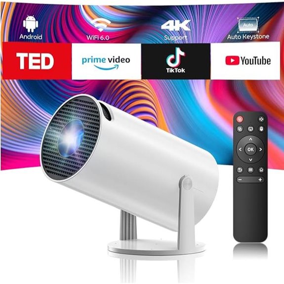 WiFi & Bluetooth Mini 4K Portable Projector