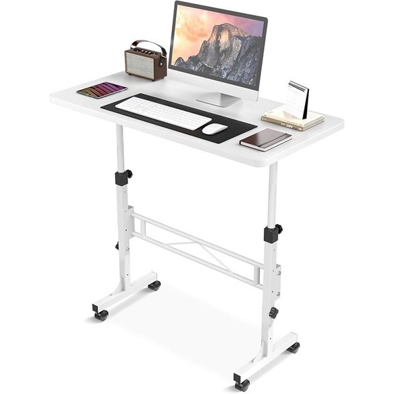 Portable Adjustable Standing Desk with Wheels