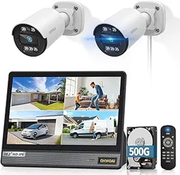 Outdoor Wired Security Camera System with Night Vision