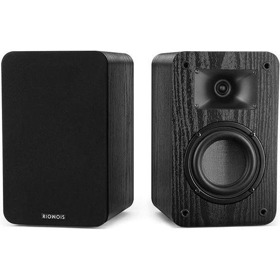 Passive 4-Inch Woofer Bookshelf Speakers for Turntable