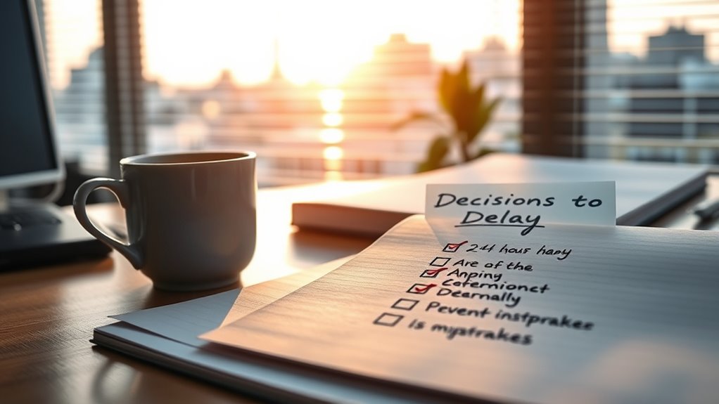 pause before making decisions