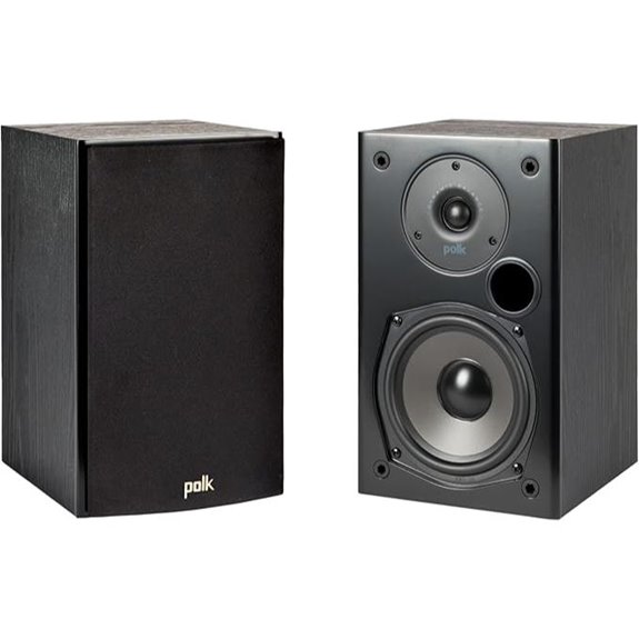 Polk Audio T15 Bookshelf Speakers (Pair Black)