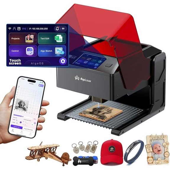 AlgoLaser 10W Portable Laser Engraver with Touchscreen