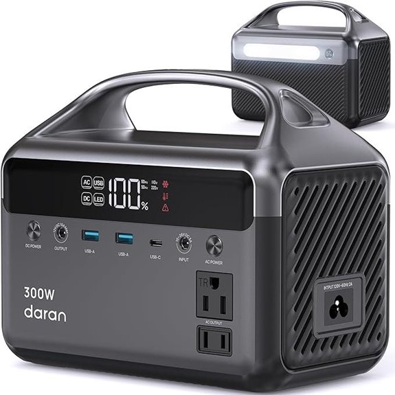 DaranEner 300W Portable Power Station with Solar Option