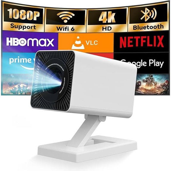 Mini WiFi & Bluetooth Portable 4K Projector