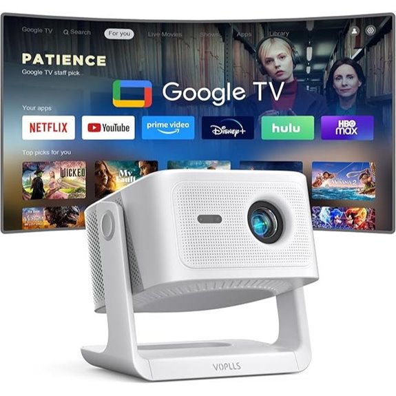 Google TV 4K Portable Projector with WiFi & Dolby