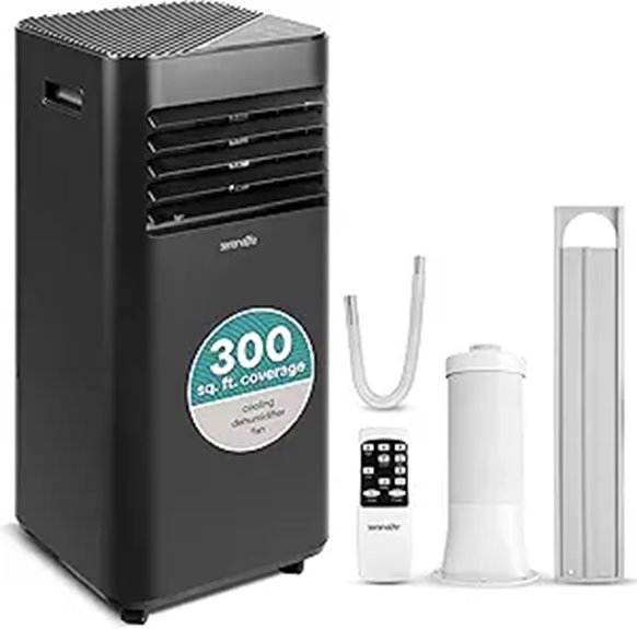 SereneLife 8,000 BTU Portable AC with Dehumidifier