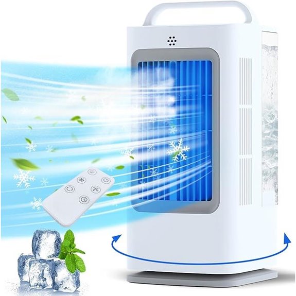 Portable Evaporative Air Cooler with Remote and Timer