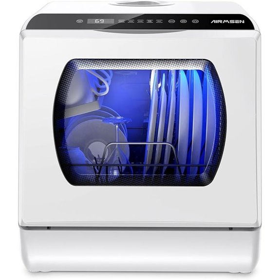 AIRMSEN Portable Countertop Dishwasher with 5 Programs