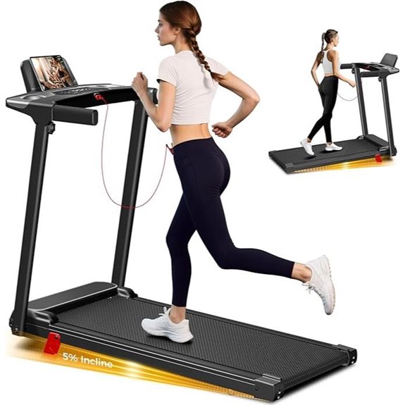 Foldable 3-in-1 Treadmill with Incline and Handle