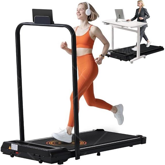 Portable Treadmill with Handles for Home and Office