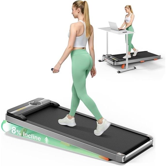 Walking Pad Portable Under Desk Treadmill with Incline